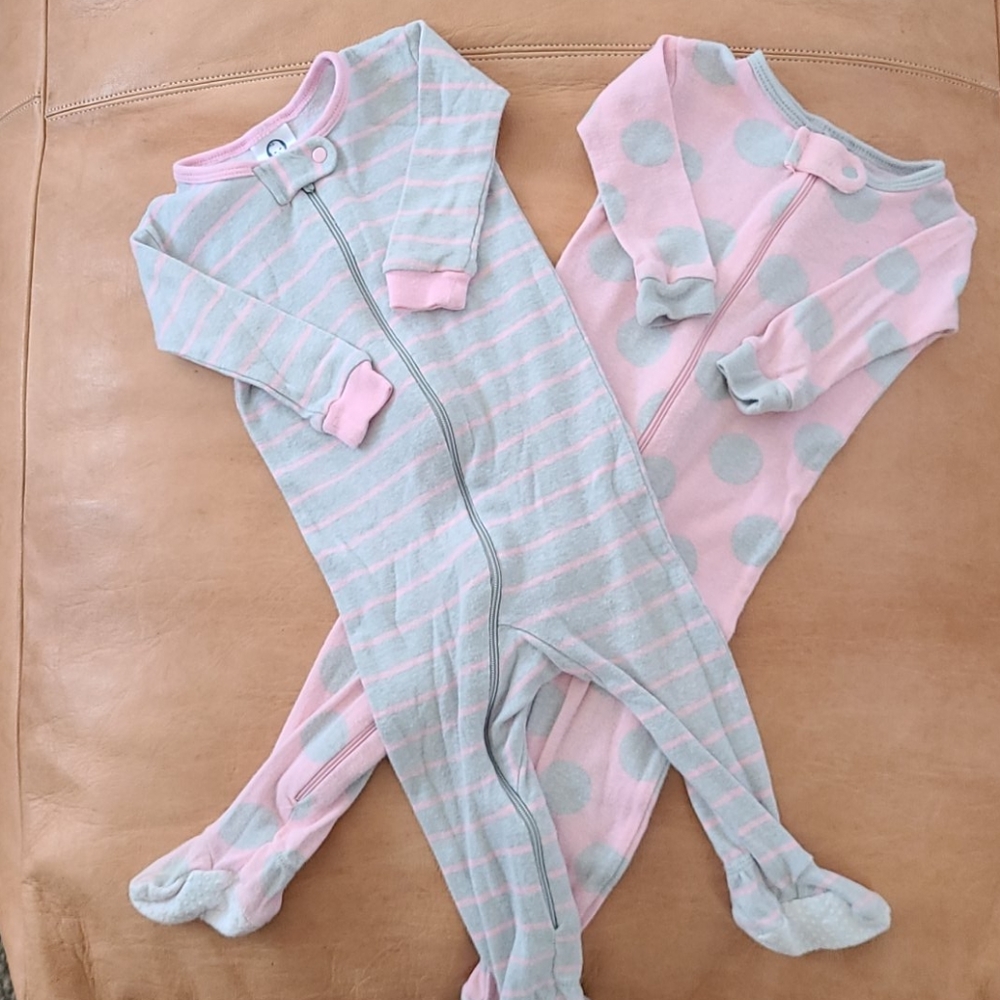 Set of Two Gerber Footed Pajamas